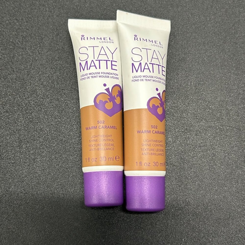 Rimmel London 2 PK Stay Matte Liquid Mousse Foundation Warm Caramel 502 1oz